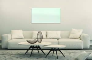 Select XL white glass in living room