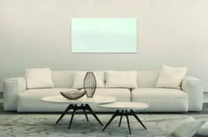 Select XL white glass in living room