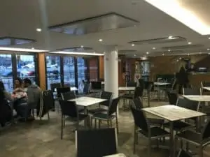 Ceiling-mounted Select panels in a canteen