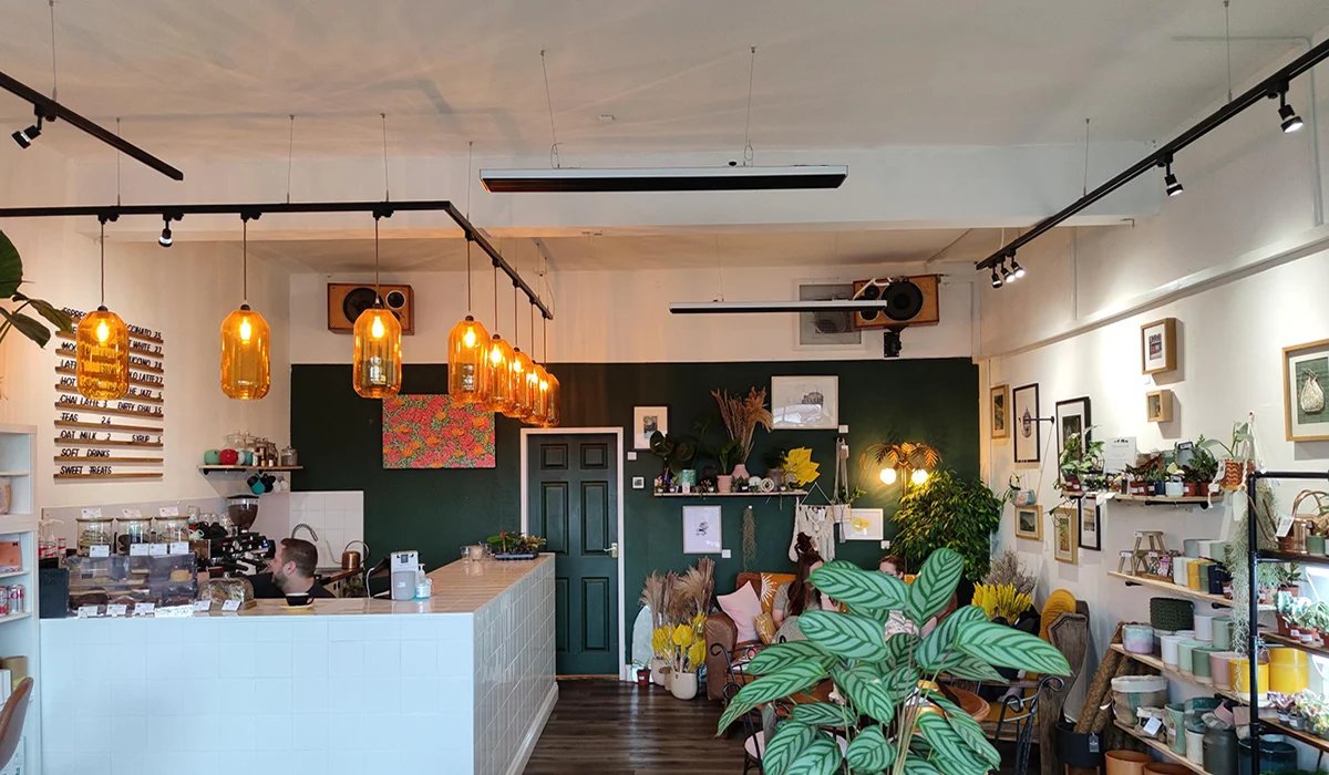 Herschel Black summit in coffee shop and plant shop 1200 x 700