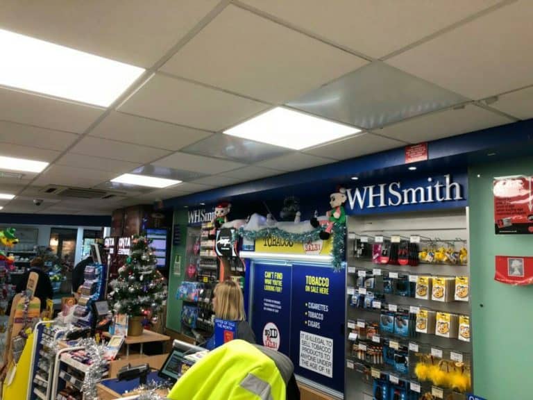 WHSmith store, motorway services