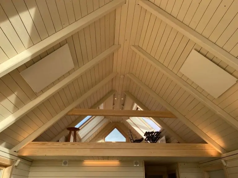 Herschel infrared panels installed on the ceiling of the COP26 house