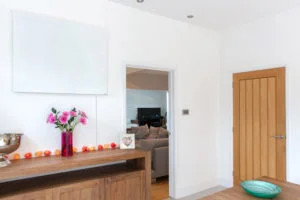 Easy DIY panel in dining area