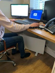 Herschel Under desk heater in a home office