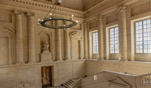 Halo heating a museum staircase