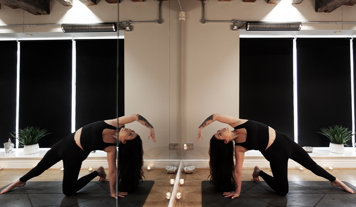 Aspect installed in hot yoga studio