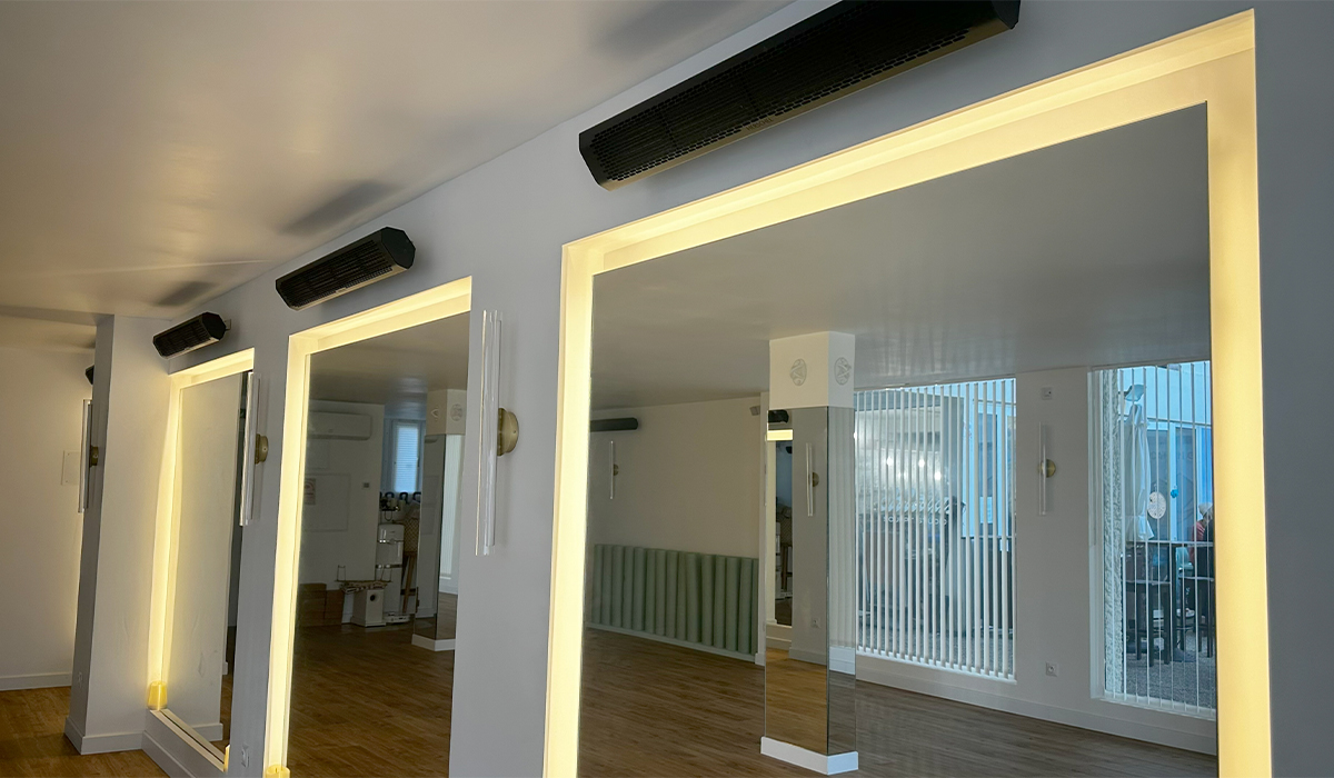 Parisian hot yoga studio