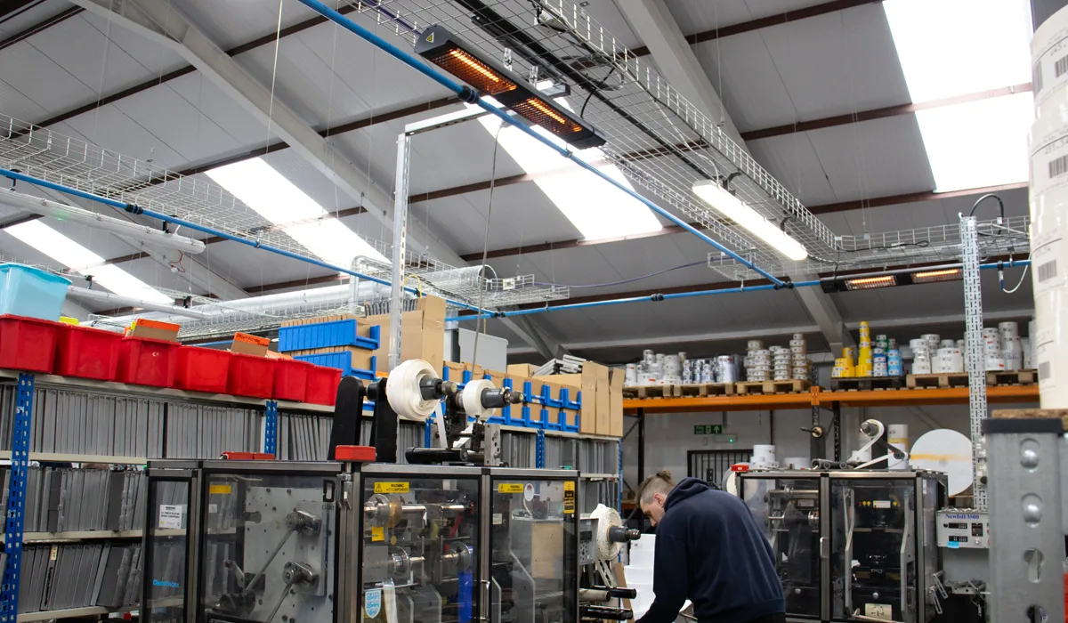 Herschel Manhattan heating a specific zone of the factory floor