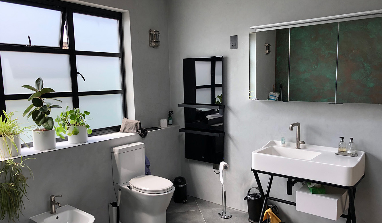 Towel Heater Installed in Bathroom