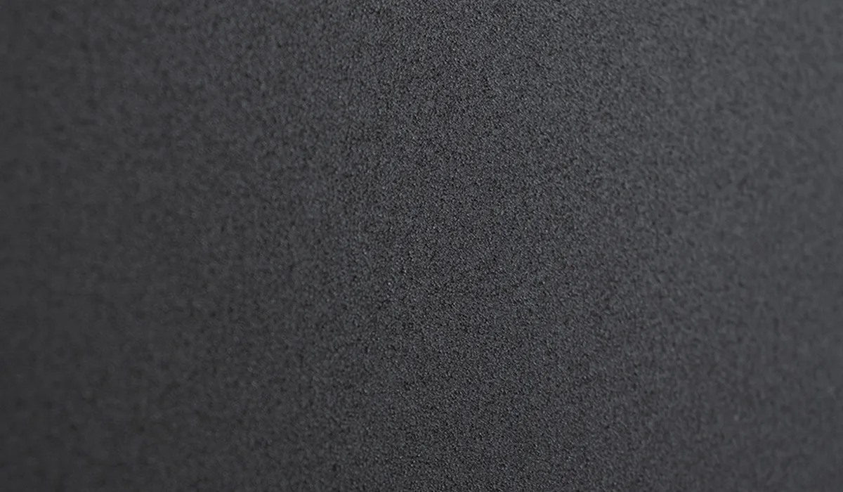 Close up of Textured Black finish