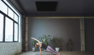 Comfort HT panel heating a yoga studio