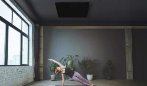 Comfort HT panel heating a yoga studio