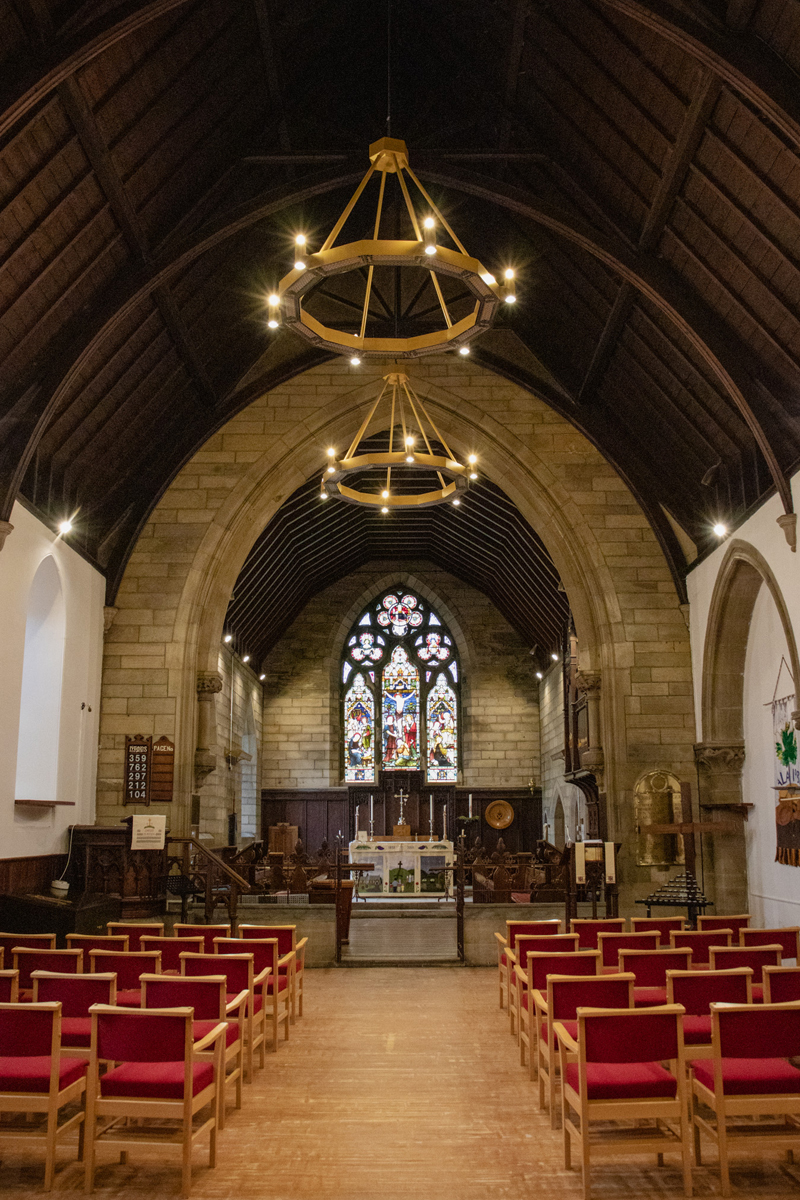 Halos installed in St Peter's Church, Galashiels