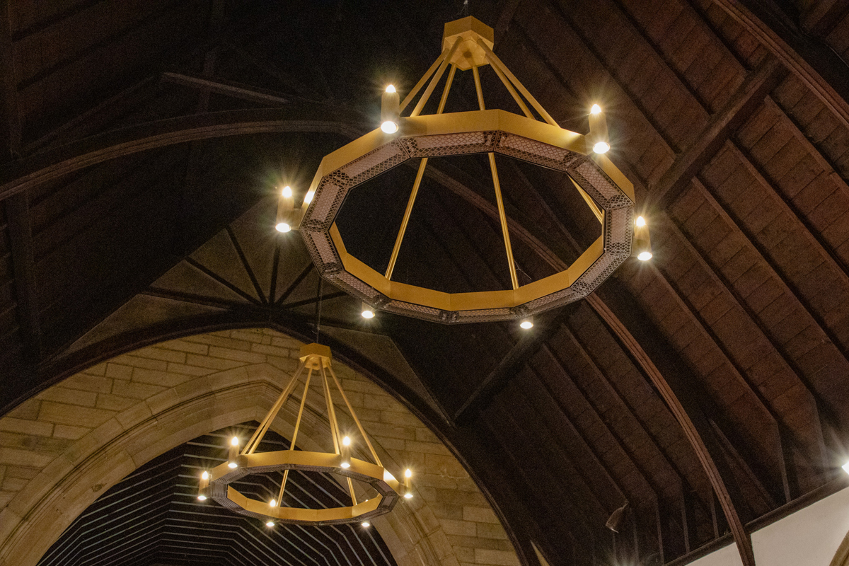 Halos installed in St Peter's Church, Galashiels