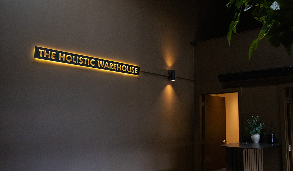 The Holistic Warehosue sign